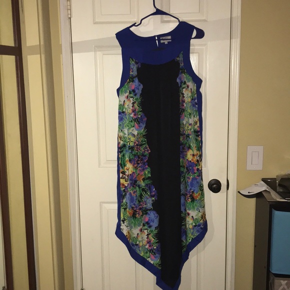 postcards Dresses & Skirts - Postcards 1x Asymmetrical sleeveless dress